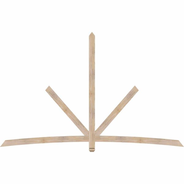 Ekena Millwork Alberta Smooth Timber Gable Bracket, Douglas Fir, 108"W x 68"H x 1 1/2"D x 3 1/2"F, 15/12 Pitch GBW108X68X0204ALB00SDF - main